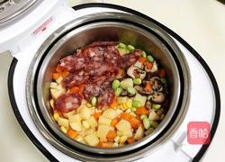 腊肠土豆脱糖饭的做法图解8