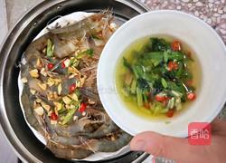 粉丝金针菇蒸基围虾的做法图解11