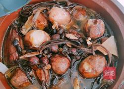 鲜芋响螺片黑豆芡实黄精茶树菇炖母鸡汤的做法图解12
