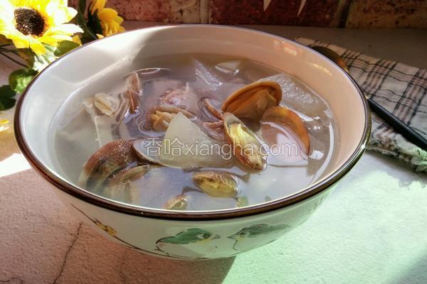 冬瓜花蛤肉片汤