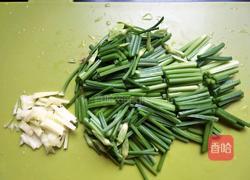 韭菜苔炒河虾的做法图解4