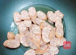 鲜蔬肉肠荷叶蒸饭的做法图解4
