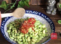 辣椒酱蒸毛豆米的做法图解4