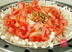 金针菇蒸西红柿的做法图解13