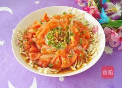 金针菇蒸西红柿的做法图解16
