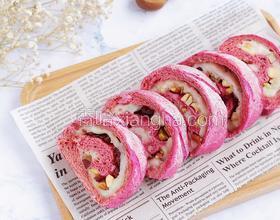 火龍果麻薯面包