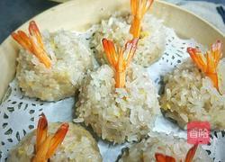 糯米虾仁蒸肉丸的做法图解14