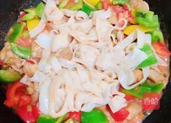 彩椒鸡丁炒酿皮(10分钟快手菜)的做法图解13
