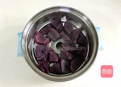 紫薯牛奶布丁的做法图解2