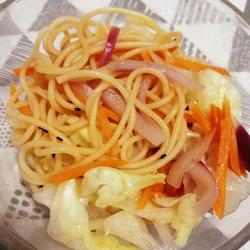 番茄酱炒意大利面的做法[图]