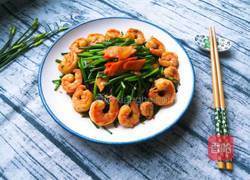 虾仁炒韭菜花的做法图解18