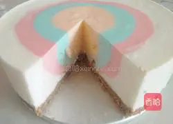 Illustration of how to make rainbow mousse cake 13