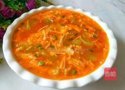 茄汁丝瓜菌菇汤的做法图解18