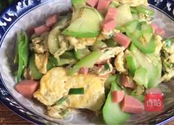 火腿丝瓜炒鸡蛋的做法图解8