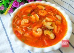 茄汁虾仁菌菇汤的做法图解19