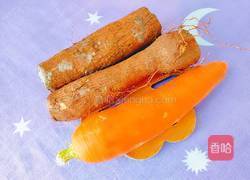 胡萝卜炒山药的做法图解1