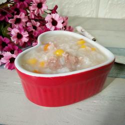 玉米胡萝卜肉片粥的做法[图]