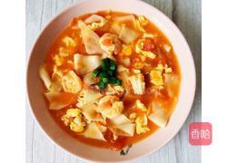 番茄虾仁面片汤的做法图解8