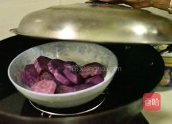 紫薯糯米芝麻糕的做法图解2
