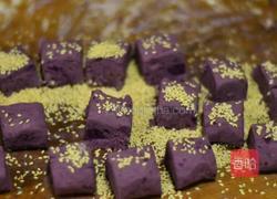 紫薯糯米芝麻糕的做法图解4