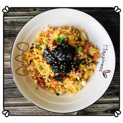 咸鸭蛋肉松炒饭的做法[图]