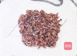 黑米芝士肉松饭团的做法图解5
