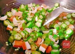 秋葵百合炒豆腐干的做法图解10