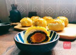 酥到掉渣的豆沙蛋黄酥,你要来一个吗?的做法图解18