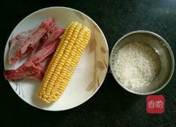 猪扇骨玉米粥的做法图解1