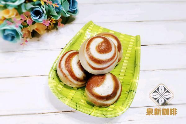 可可螺纹豆沙包
