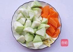 丝瓜毛豆虾米汤的做法图解2