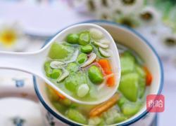 丝瓜毛豆虾米汤的做法图解13