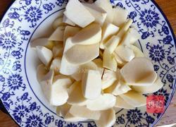 茭白毛豆炒肉丝的做法图解2