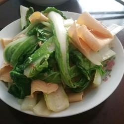 小白菜炒豆筋的做法[图]