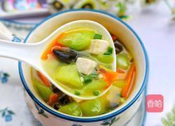 丝瓜豆腐木耳汤的做法图解10