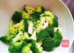 西兰花炒菌菇的做法图解5