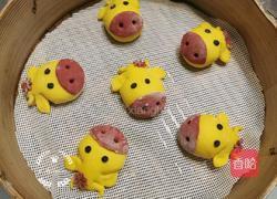 南瓜奶牛豆沙包的做法图解14