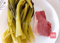 酸芥菜炒肉末的做法图解1