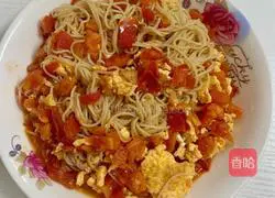 Illustration of how to make tomato and egg noodles 9