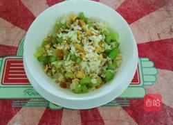芹菜鸡蛋炒米饭的做法图解7
