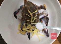 梭子蟹烩年糕的做法图解3