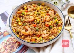 椰香虾仁炒饭的做法图解12