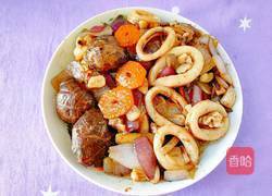 洋葱香菇炒鱿鱼的做法图解13