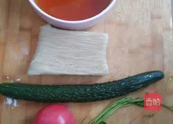 Illustration of how to make cold noodles 1