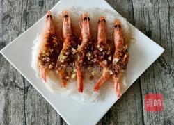 蒜蓉粉丝蒸开背虾的做法图解12
