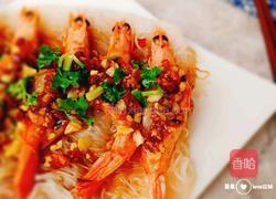 蒜蓉粉丝蒸开背虾的做法图解17