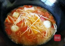 番茄火锅丸子面的做法图解4