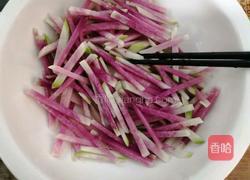 金蒜虾皮炝萝卜的做法图解3