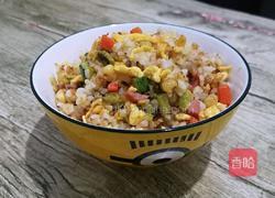 七彩蛋炒米的做法图解3