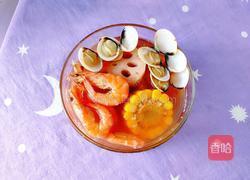 鲜虾白蛤玉米莲藕汤的做法图解15